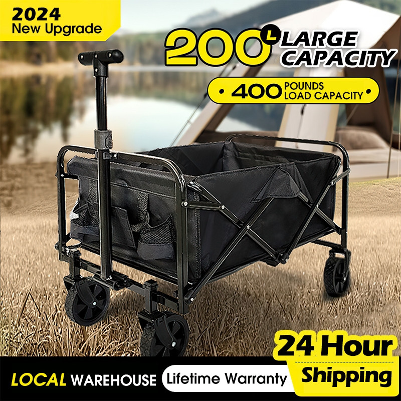 camping trolley Outdoor Trolley Wagon Folding trolley Tool truck portable Shopping Storage Basket