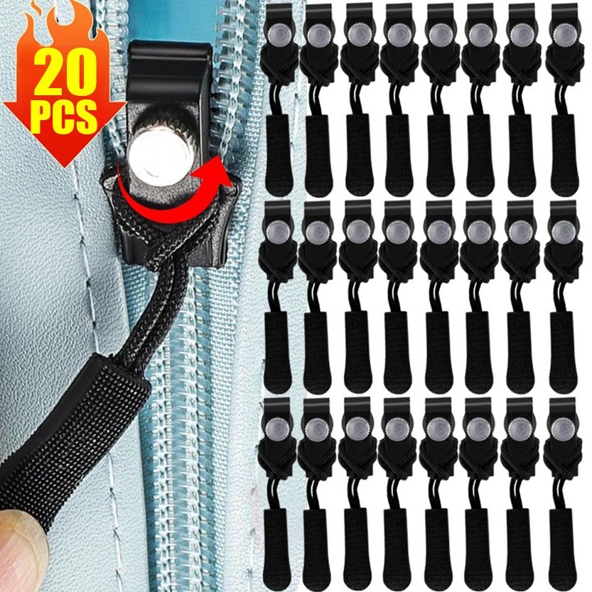 5/10/20ชิ้นสากลเปลี่ยนซิปดึง/อย่างรวดเร็วทันทีที่ถอดออกได้ซิปหัว/ ทําเอง เปลี่ยนกระเป๋าหัวเข็มขัด