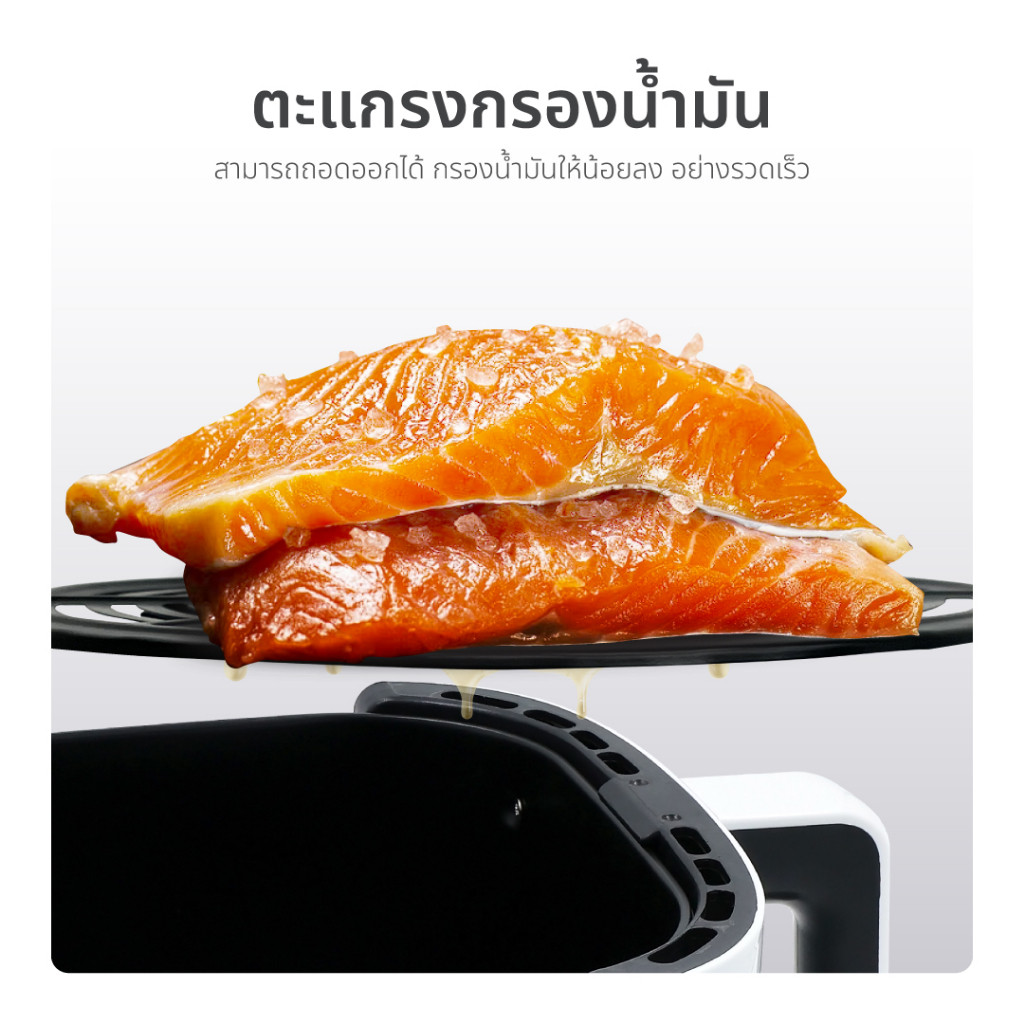KASHIWA รุ่น KW-822 หม้อทอดไร้น้ำมัน หม้อทอด ขนาด 6 ลิตร เคลือบ NON Stick ปรับอุณหภูมิได้ถึง 80-200 องศา รับประกันศูนย์ - รูปที่ 6