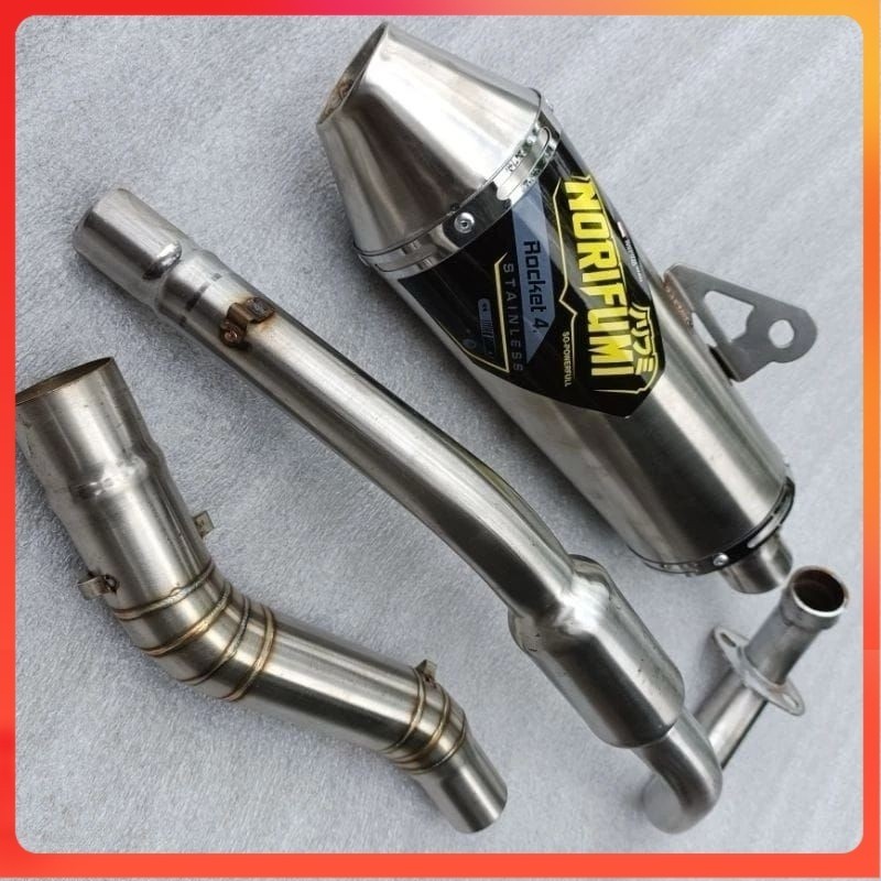 KAWASAKI ท่อกระป๋อง Norifomiroid Rocket 4 Ammyr สําหรับ xrm 110 xrm 125 honda msx ksr pro/ ksr 110 125 ครีม
