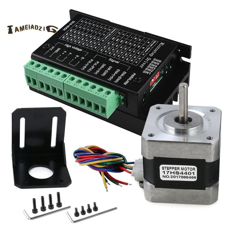 Tb6600 4A 9-42V Stepper Motor Driver CNC Controller พร้อม Stepper Motor Nema 17 Bipolar 1.7A 40N.Cm Holding แรงบิดและมอเตอร์ยึดสําหรับ 3D เครื่องพิมพ์งานอดิเรก CNC Router XYZ