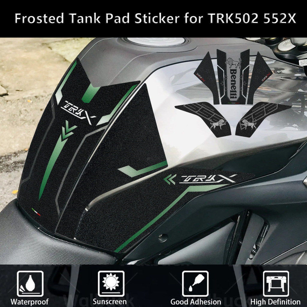 3m Frosted รถจักรยานยนต์การใช้สติกเกอร์ถังน้ํามันแก๊สฝาครอบ Decal กันน้ําสําหรับ Benelli TRK 502 552