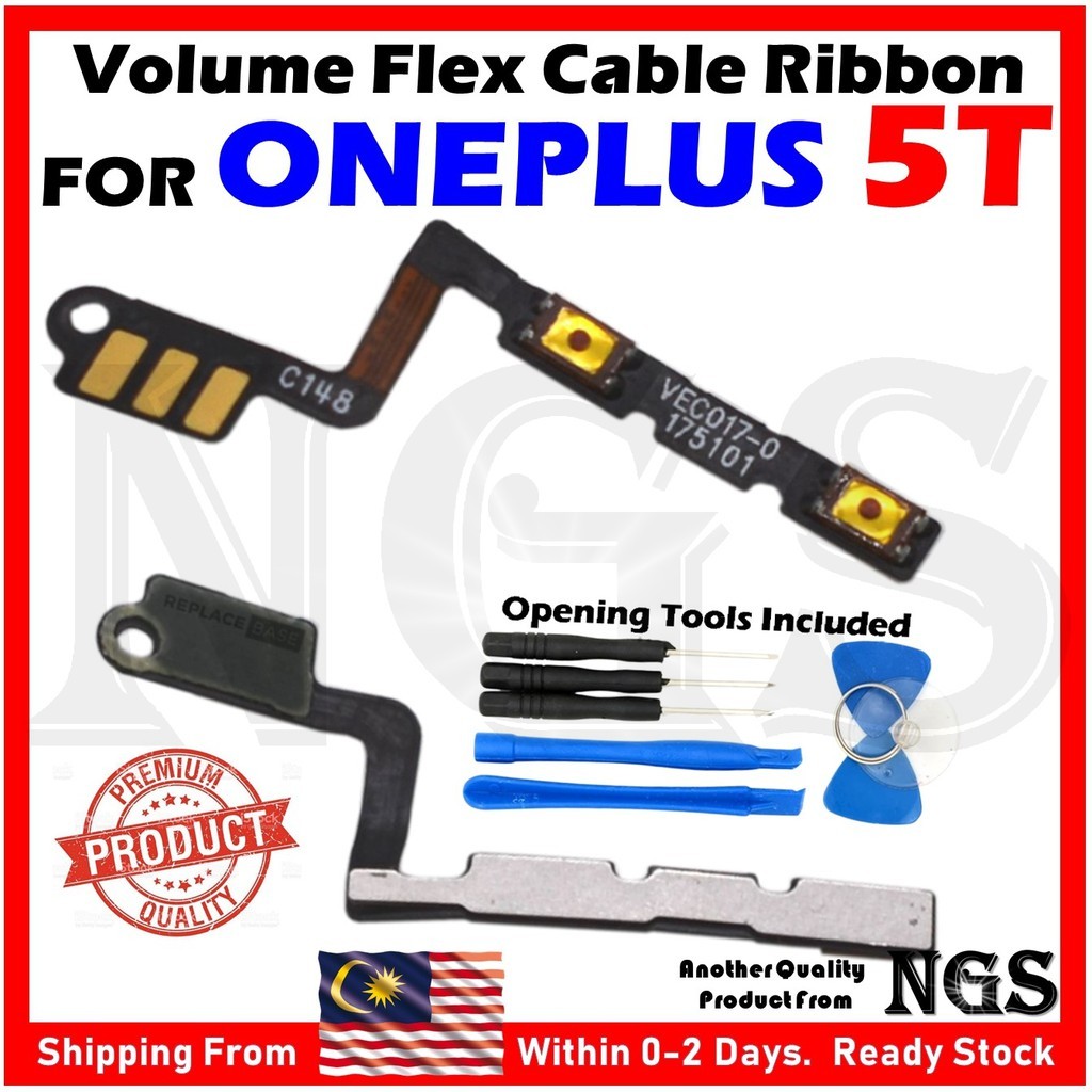 Volume Flex Cable Ribbon Fit สําหรับ OnePlus 5T 1+5T A5010 พร้อมเครื่องมือเปิด