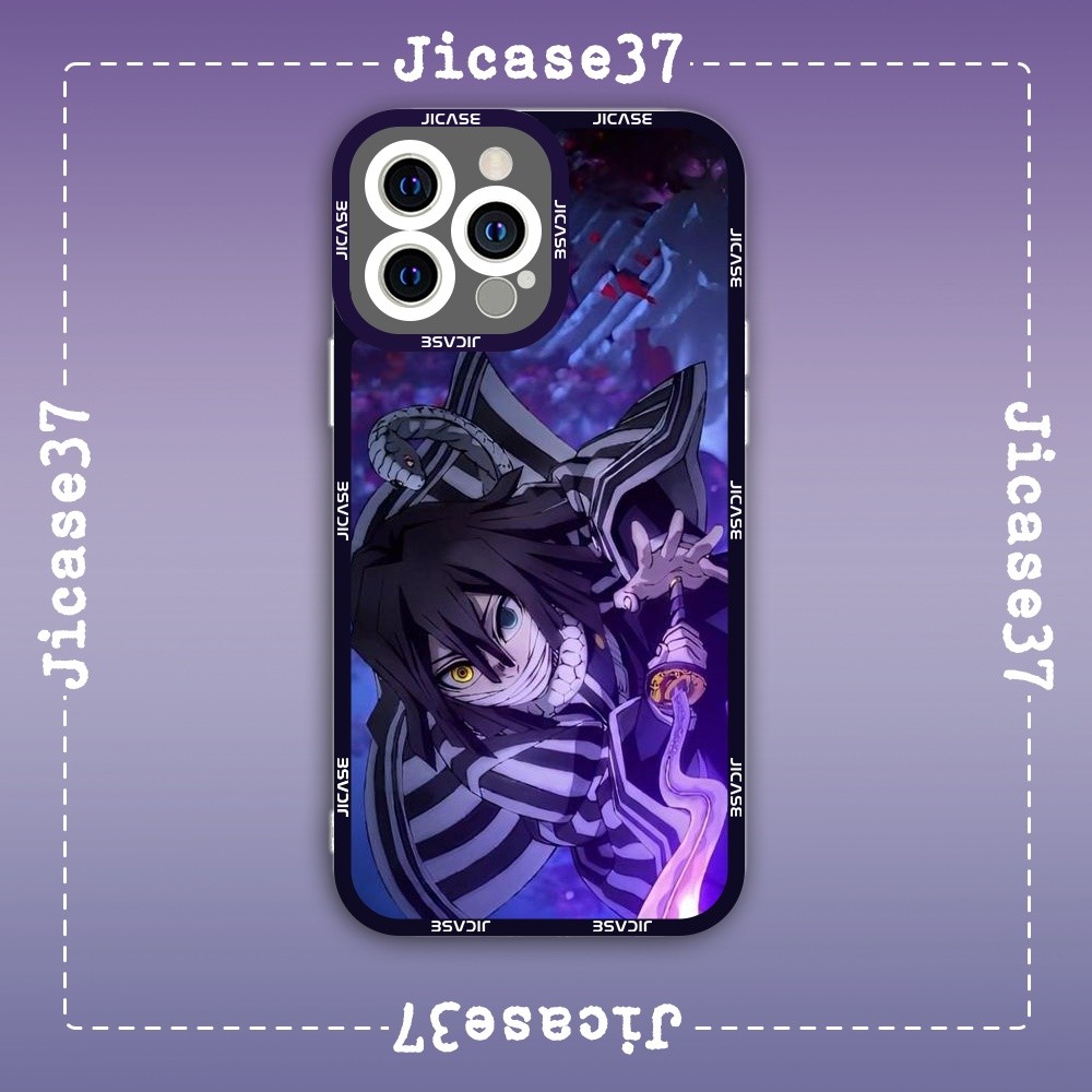 เคส iPhone Square Edge Samsung Xiaomi Oppo Anime Kimetsu no yaiba Demon Slayer Sword Character Iguro