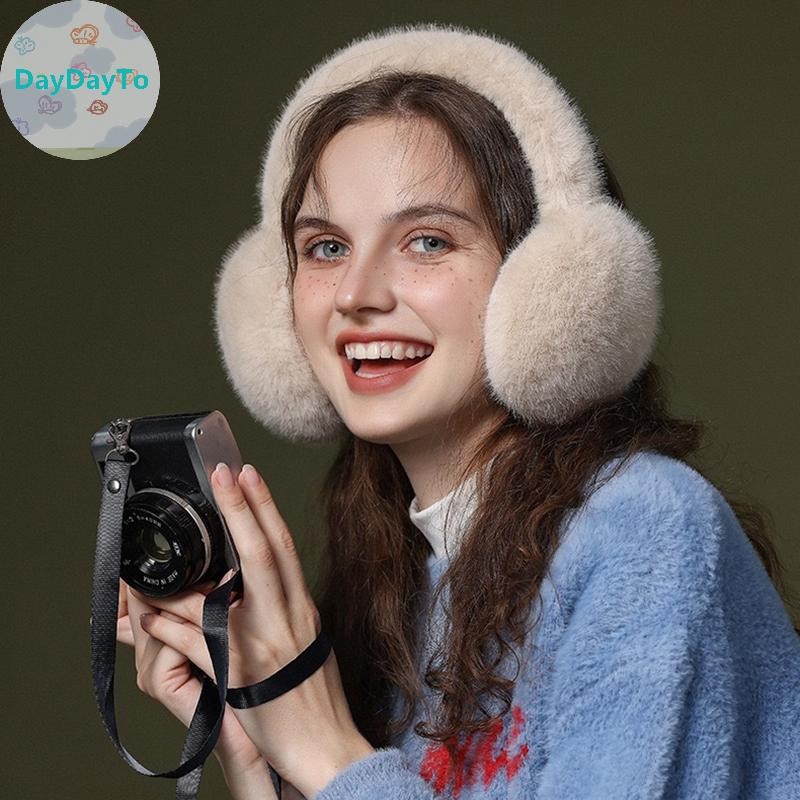 Daydayto Plush Earmuffs Warm Wind-proof Antifreeze ป้องกันหู Earmuffs สบาย Soft Plush Earmuffs ตกแต่ง Earmuffs TH