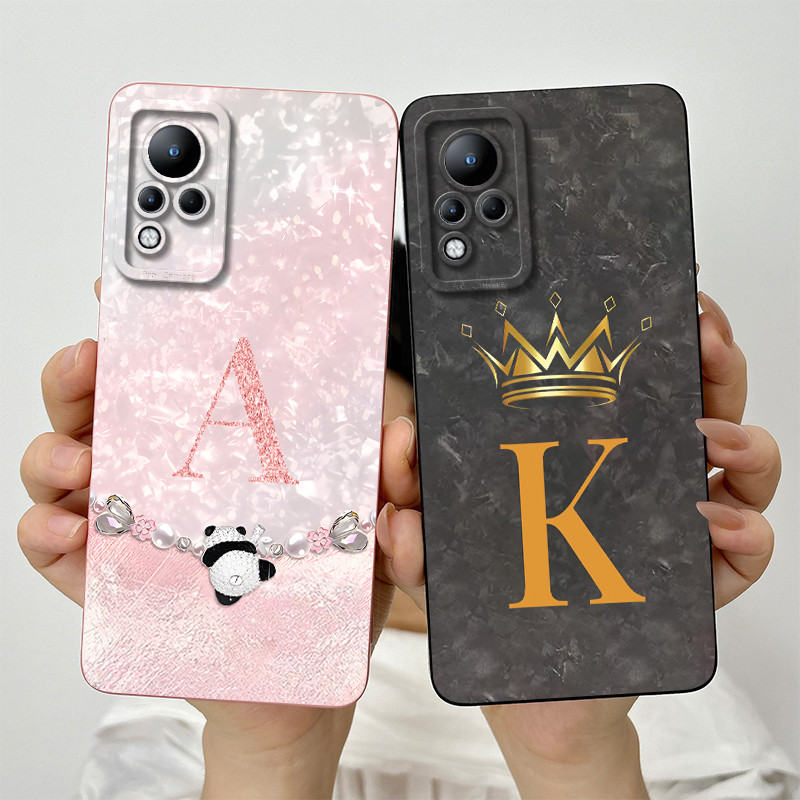 Infinix Note 11 X663 เคสโทรศัพท์ Infinix Note 12 G88 X663B X663C X663D ปลอกแฟชั่นมงกุฎตัวอักษรซิลิโคนกล้องเลนส์ฝาครอบป้องกัน Softcase