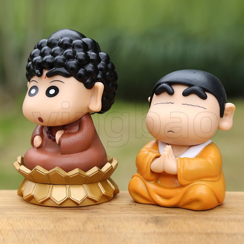 10 ซม.อะนิเมะ Crayon Shin-chan cos Lord พระพุทธรูป Cutecake toppers ตุ๊กตาเค้กวันเกิดตกแต่งอะนิเมะ Action Figure งานอดิเรกของเล่นตุ๊กตา - รูปที่ 3