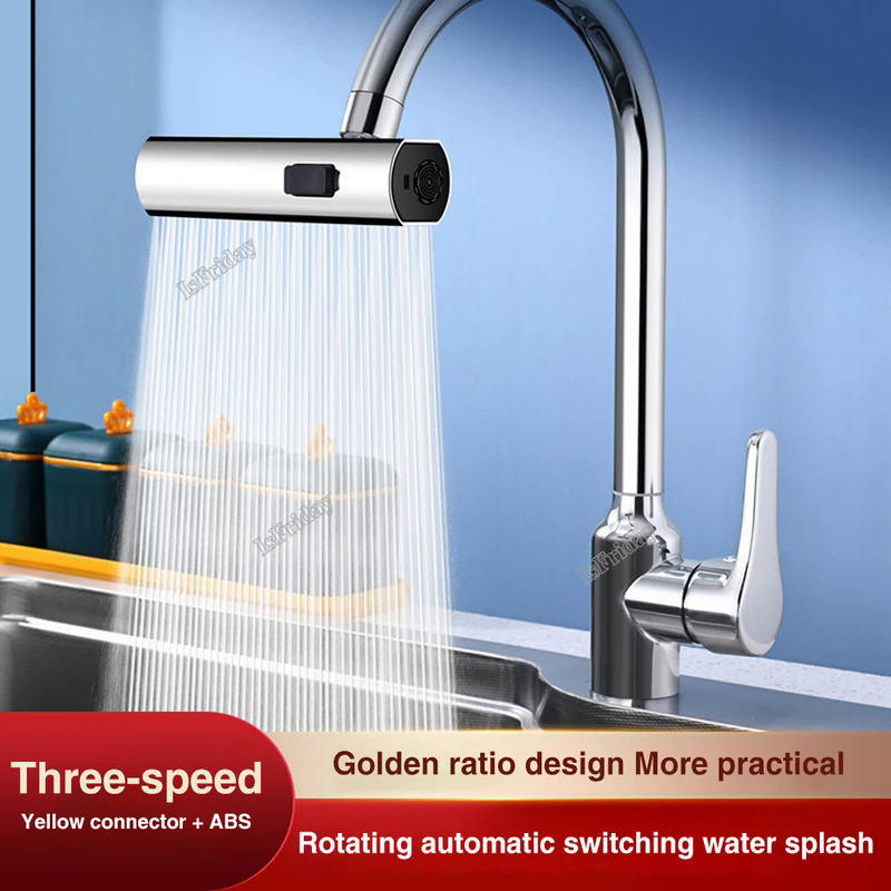 Waterfall Faucet Kitchen Bathroom Multifunctional Nozzle Anti Splashing Tap Sink Faucet 360° Rotate 