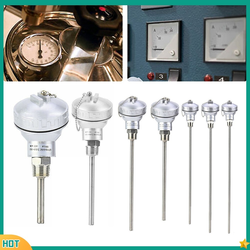 Rtd PT100 Temperature Sensor Probe 1/2\" NPT Thread Thermocouple Terminal Head