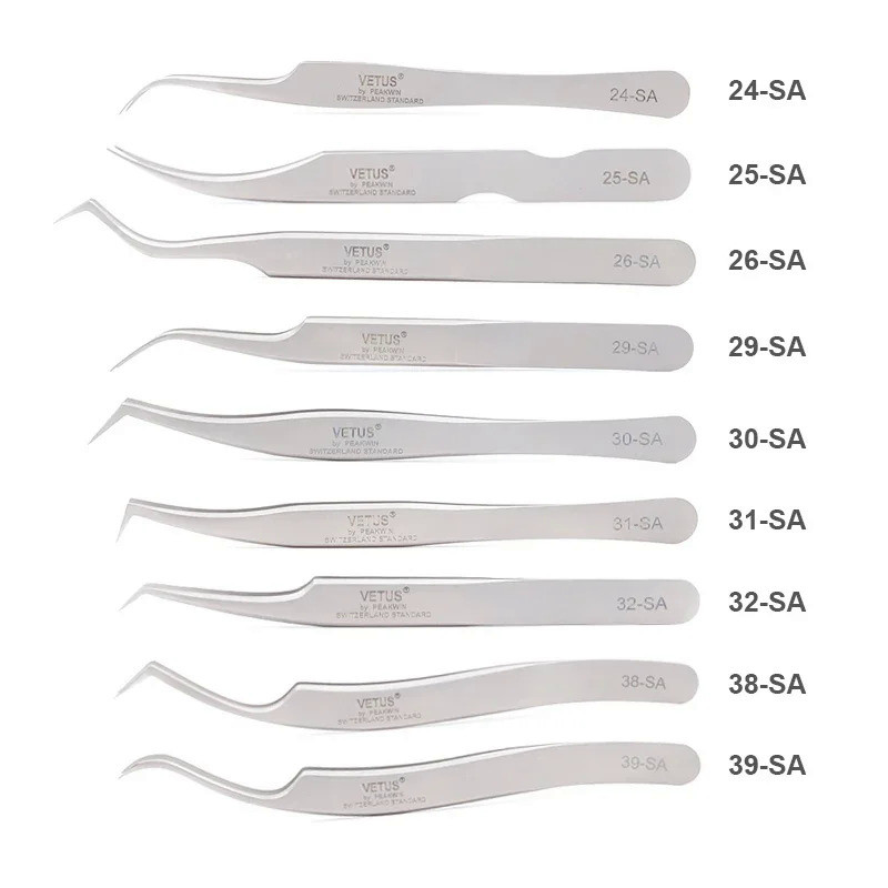 VETUS SA Best Eyelash Tweezers High Precision 3D/6D Volume Eyelash Extension Tweezer Excellent Closu