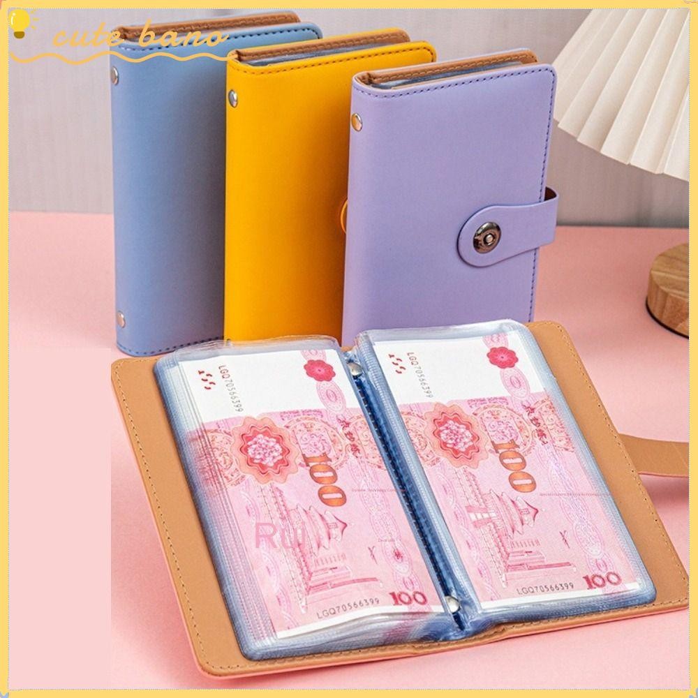 Bano1 Mini Binder Saving Challenge, Save Money PU 100 ซองเงินประหยัด Challenge, ตลกกันน้ํานํากลับมาใช้ใหม่ความจุขนาดใหญ่ Budget Binder คู่