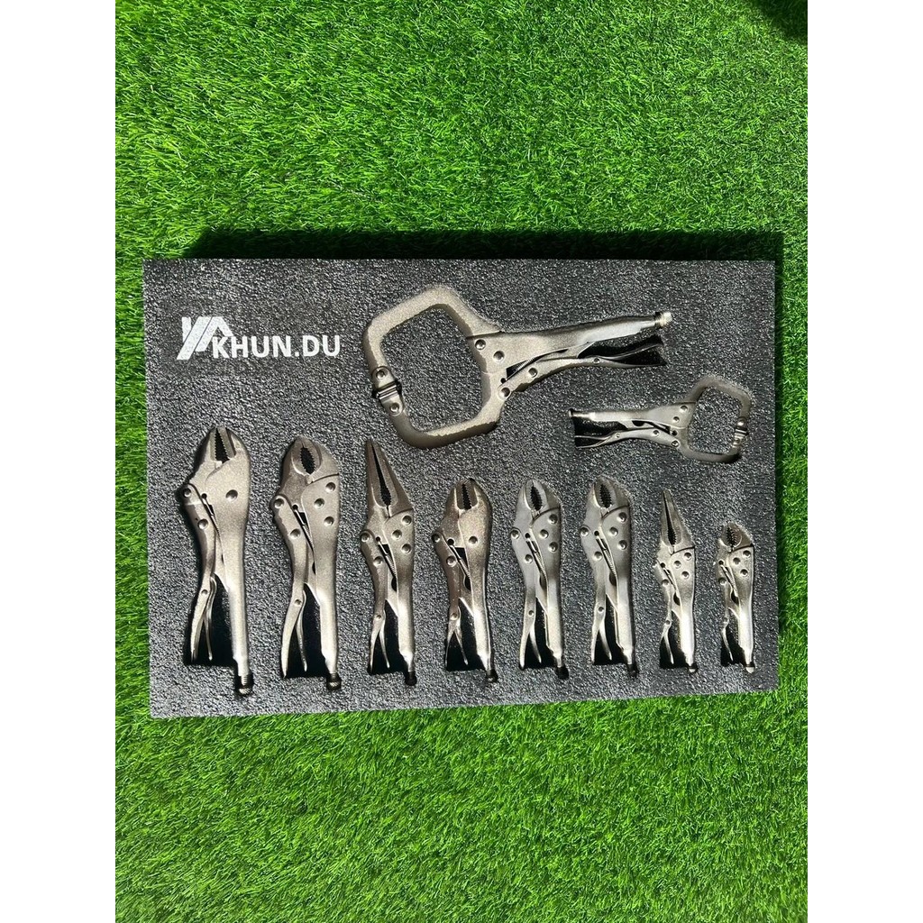 ชุดคีมล็อค HBM 1 ชุด มี 10 ชิ้น คละแบบ คละขนาด