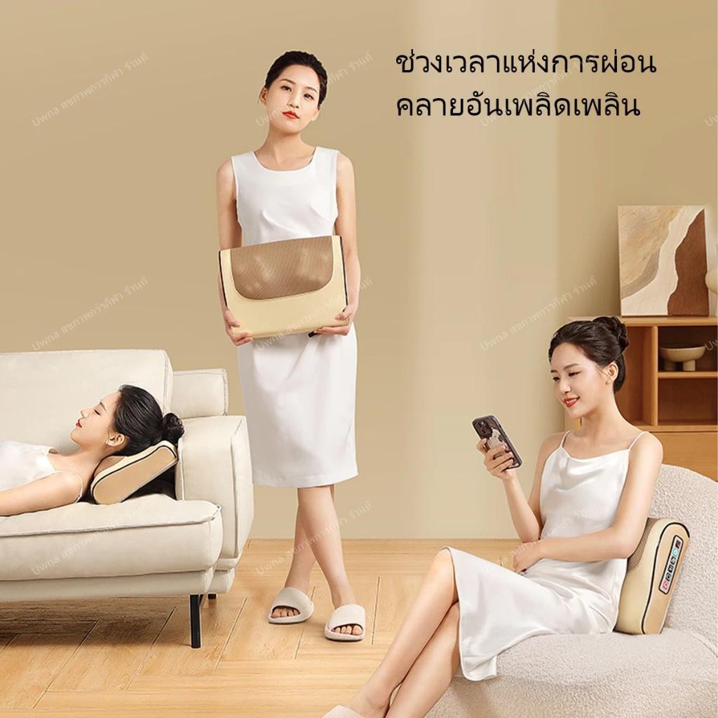 【รับประกัน 5 ปี】หมอนนวด เบาะนวดไฟฟ้า หัว นวดคอ ไหล่ เอว สะโพก ส่วนหลัง 6 โหมดอัจฉริยะ หัวนวด20หัว เบาะนวดอเนกประสงค์ - รูปที่ 7