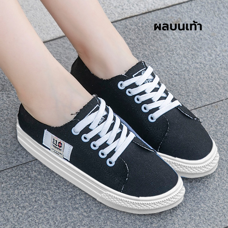 รองเท้าผ้าใบ ใส่อนกประสงค์ แฟชั่น สวมใส่สบาย รองเท้าผ้าใบหญิง ไซส์36-40