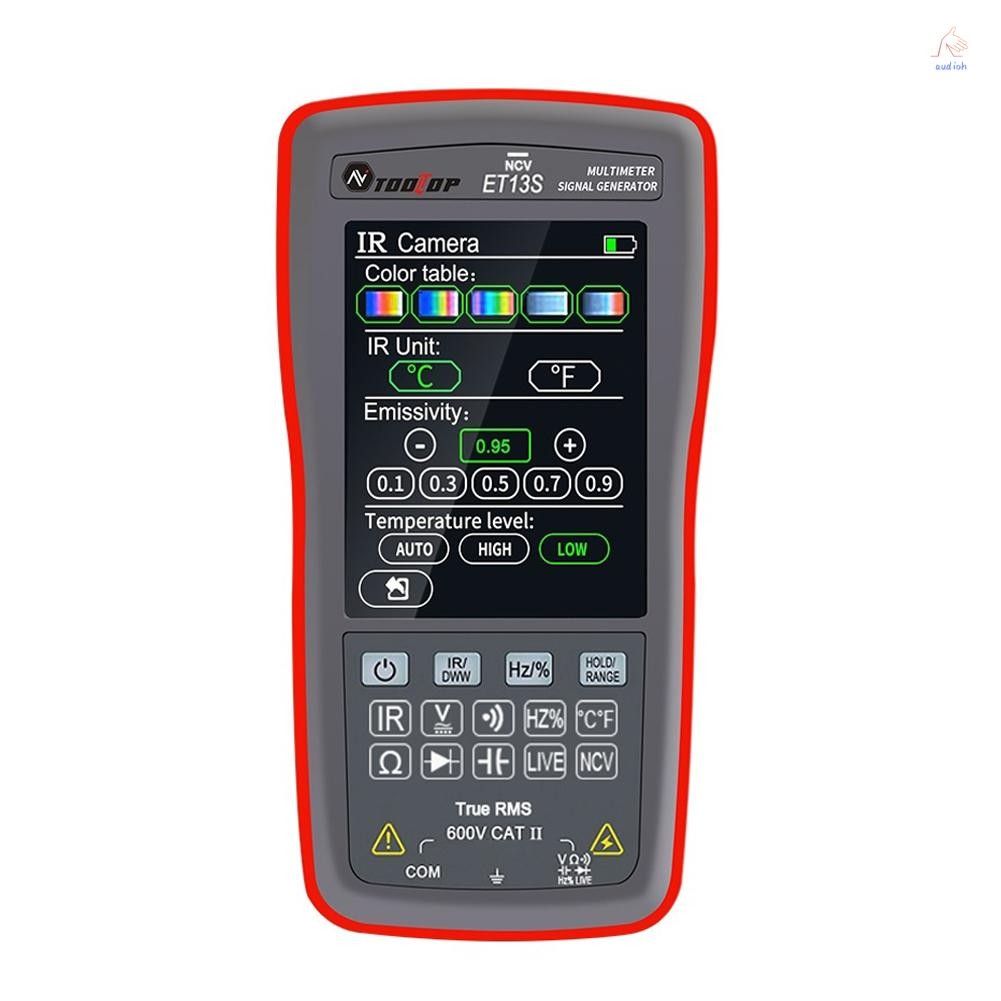 Et13s 2in1 Thermal Imager Multimeter 192*192 IR ความละเอียด 10000 นับมัลติมิเตอร์ 2.8 นิ้วหน้าจอสัมผ