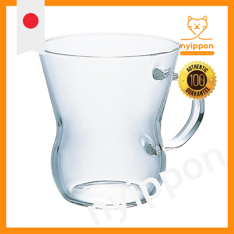 HARIO Heat-Resistant Oolong Mug Suki 300ml Coffee Glass Microwave and Dishwasher Safe Made in Japan 
