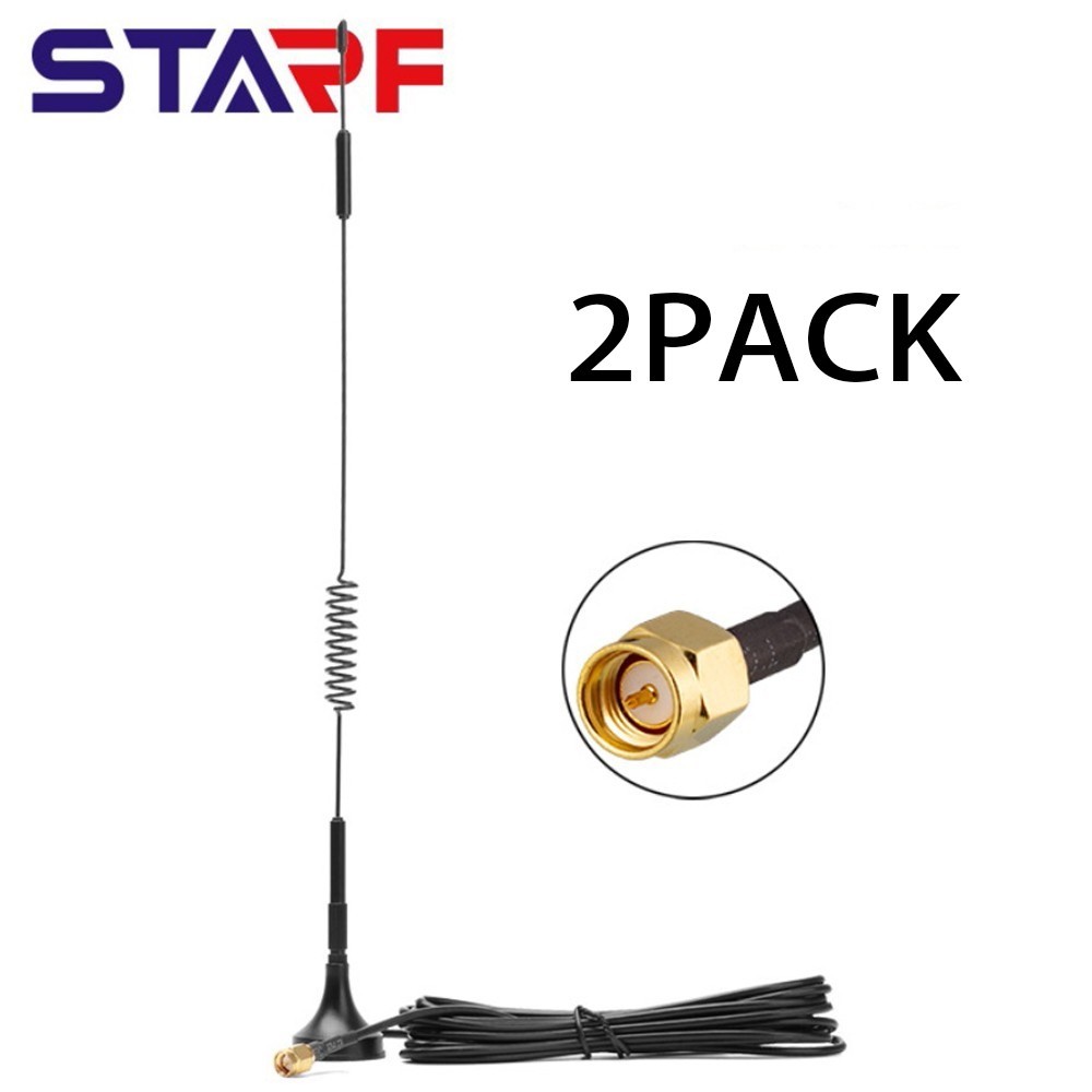 4G Antenna 2pcs Black SMA Male With Magnetic Base Mount Router Antenna