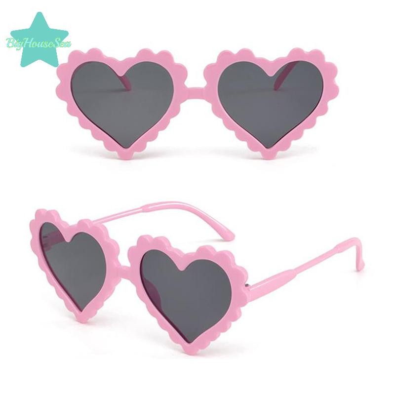 [BigHouseSea] แว่นกันแดดรูปหัวใจสําหรับเด็กเด็กผู้หญิงแว่นกันแดดป้องกันรังสีอัลตราไวโอเลตแว่นตาการ์ตูนน่ารักกลางแจ้ง 
﻿ ใหม่ ใหม่ - รูปที่ 4