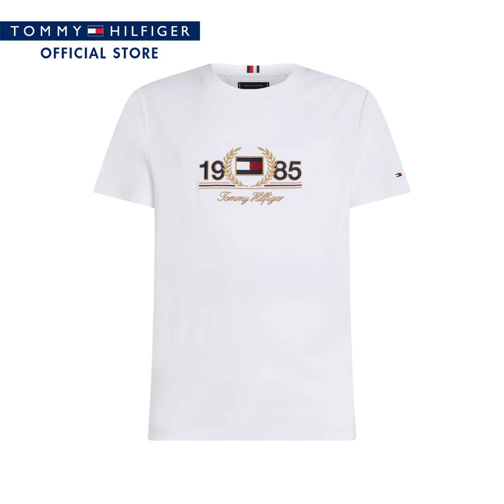 Tommy Hilfiger เสื้อยืด ผู้ชาย รุ่น MW0MW34421 YBR - สีขาว
