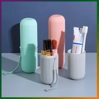 Crystal กล่องเก็บแปรงสีฟันแบบพกพา กล่องเก็บแปรงสีฟัน กระบอกพ…