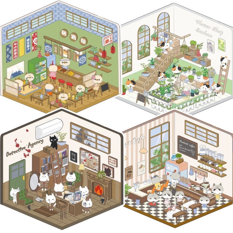 Sugarsticker WAKAKA 6 รูปแบบสติกเกอร์สติกเกอร์กันน้ํากระดาษ Scrapbooking วัสดุสมุดภาพชุด