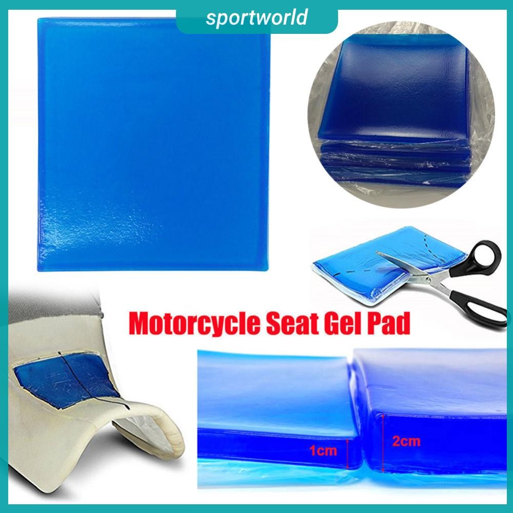 สต็อกพร้อมในกรุงเทพ🚚 เบาะรถจักรยานยนต์เจลแผ่น Motorcycle Seat Gel Pad ดูดซับแรงกระแทกเบาะนุ่มสบายสีฟ้า
