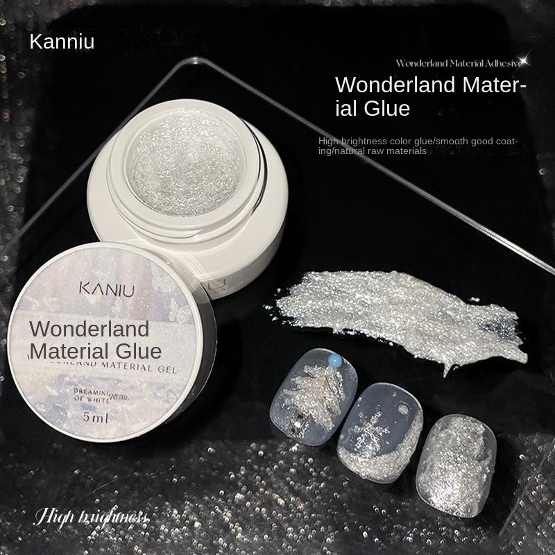 Nail Fairyland วัสดุกาวคริสต์มาส Embellished Snowflake UV Polish สีขาวสามมิติ Super Fairy Wild Relief Fairy Powder