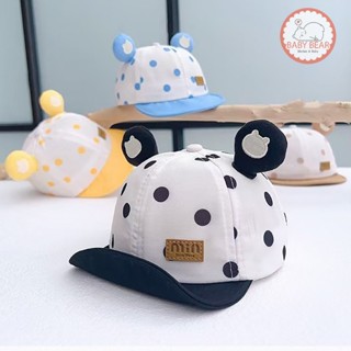 ใหม่ หมวกเด็ก หมวกกันแดด หมวกแก๊ปหูหมี สำหรับ6เดือน-2ปี