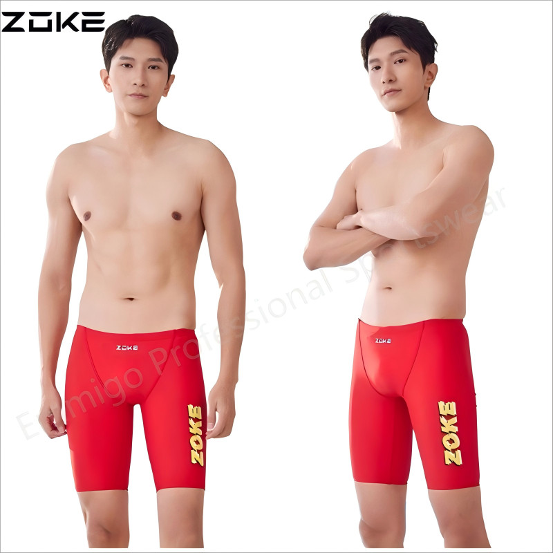 2025 Zoke ฤดูร้อนผู้ชายว่ายน้ํา Jammer Endurance การฝึกอบรมกีฬาชุดว่ายน้ํา Quick-Drying Breathable Mens ว่ายน้ําชุดแน่น Surf Pool กางเกงขาสั้น