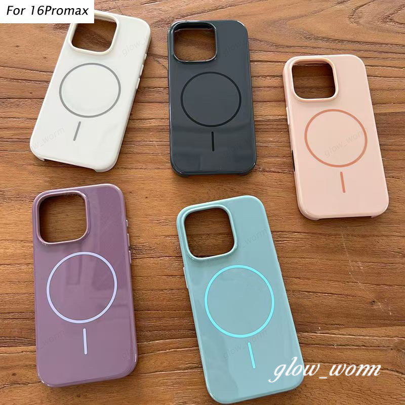 เคสโทรศัพท์แม่เหล็กเข้ากันได้สําหรับ ไอโฟน 16 15 14 13 12 11 มือโปร สูงสุด บวก ไร้สายสีสดใสกรณีปก