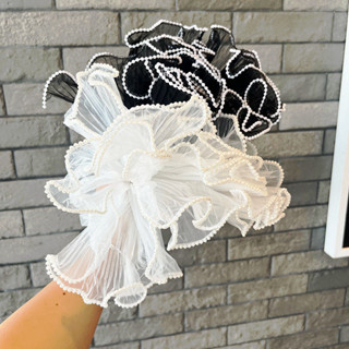 ผ้ากอซคลื่นวาเลนไทน์ผ้ากอซบรรจุภัณฑ์ดอกไม้พร้อมการตกแต่งของข…