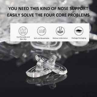แผ่นรองจมูกแว่นตาพร้อมไขควง-ผู้ถือแว่นตากันแดดรูปไข่นุ่มซิลิโคน Air Chamber Anti-slip อุปกรณ์พยุงจมูก - ชุดซ่อมแว่นตาเครื่องมือ