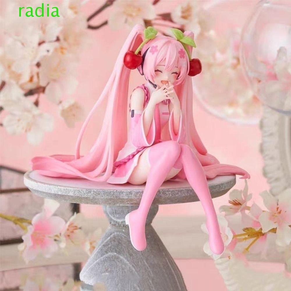 Radiantzap Hatsune Miku รูปของเล่น,ชุดกะลาสี Kasugano Sora Lillie Action Figure, เครื่องประดับสีชมพู Kawaii Wonderland Miku อะนิเมะรูปตกแต่งโต๊ะ
