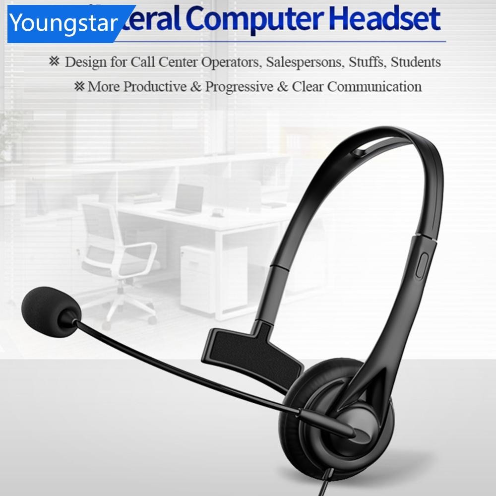 FYG Call Center หูฟัง USB ชุดหูฟังธุรกิจแบบมีสายพร้อมไมโครโฟนขนาด 3.5 มม.ควบคุมระดับเสียงปิดเสียงผู้ประกอบการโทรศัพท์