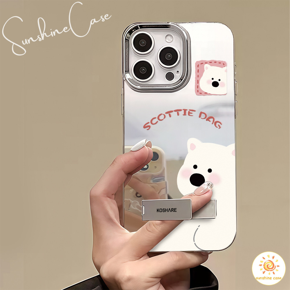 ส่งจากไทย เคสไอโฟน15 หมีสีน้ำตาล น่ารัก เคสกระจกเงาขาตั้งใช้กับIPhone11 12 13 14 15 16 Pro PROMAX 7/8PLUS X XR XS SE2020 - รูปที่ 6