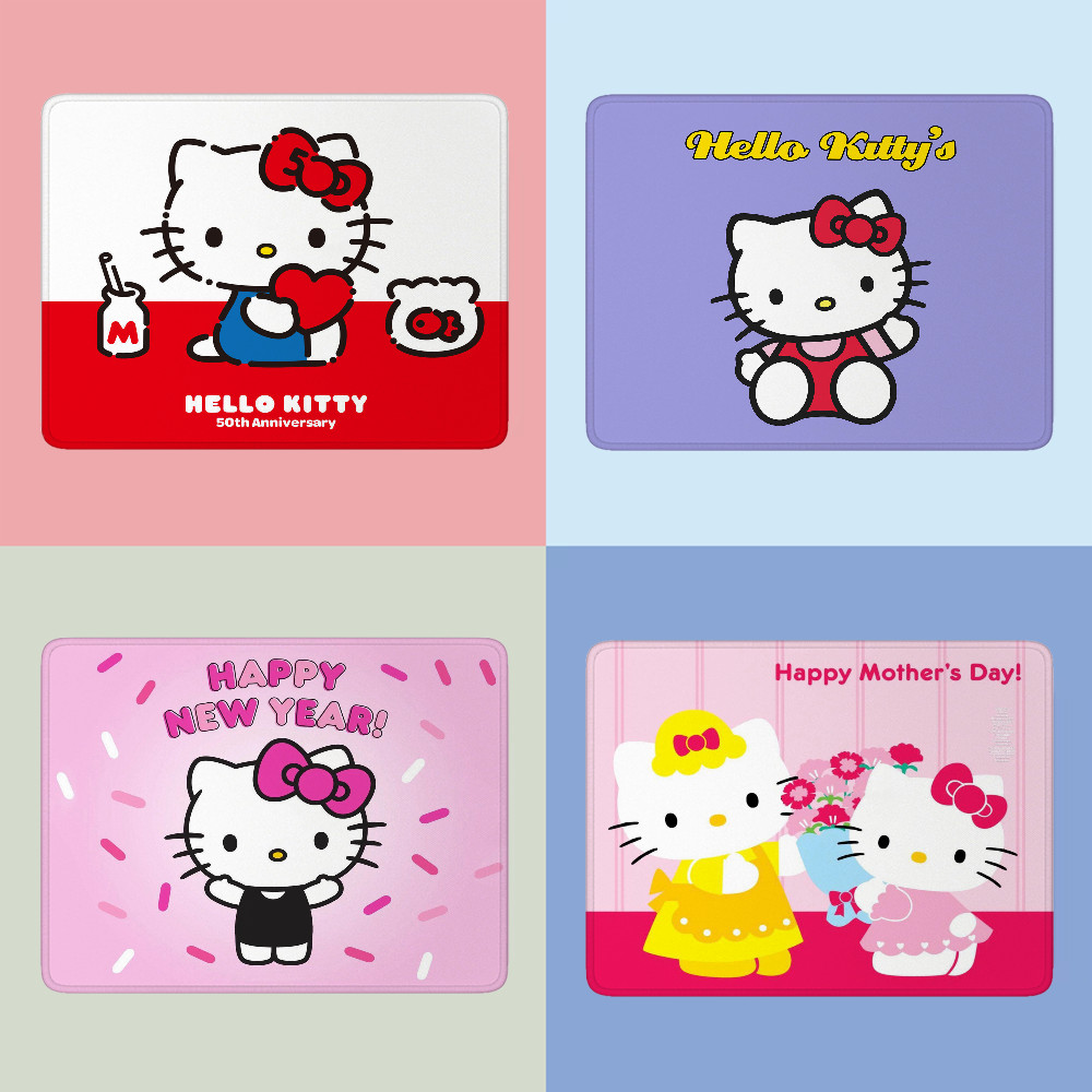 คอมพิวเตอร์ Sanrio Mousepad Hello Kitty Deskmat Gamer น่ารักโต๊ะ Kawaii แผ่นรองเมาส์ขนาดเล็กอุปกรณ์เสริมสําหรับเล่นเกม Mauspad Mouspad Mats
