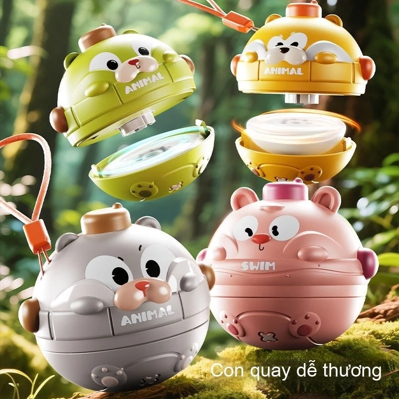 ของเล่นไจโรสโคปสำหรับเด็กแบบกดหมุน