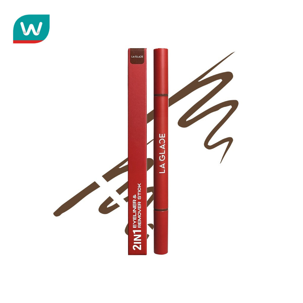 LA GLACE ลา กลาส บราวน์ อายไลเนอร์ แอนด์ รีมูฟเวอร์ สติ๊ก 1มล. สีน้ำตาล