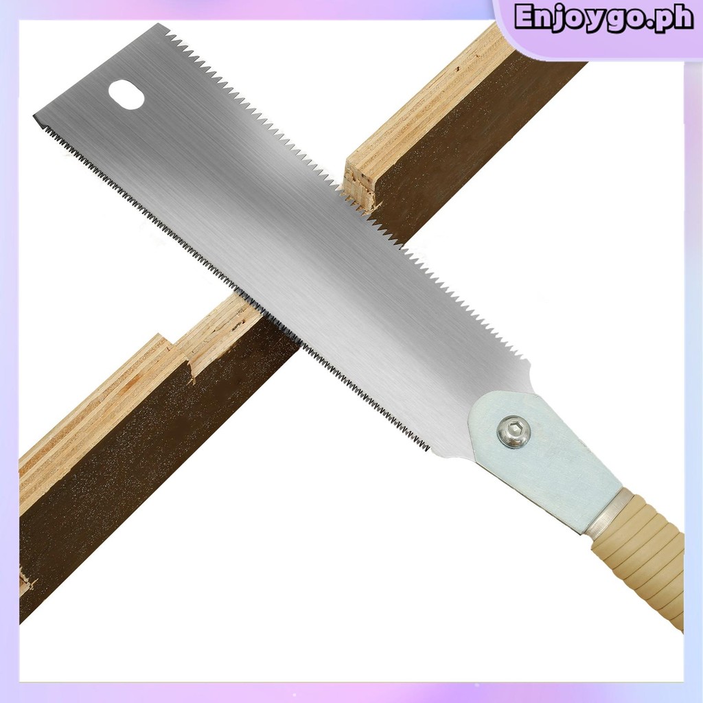 เลื่อยมือญี่ปุ่น 9.3 นิ้ว SK5 เหล็กคาร์บอนสูง Double Edged Hand Saw Incisive Hand Pull Saw 10/17 TPI