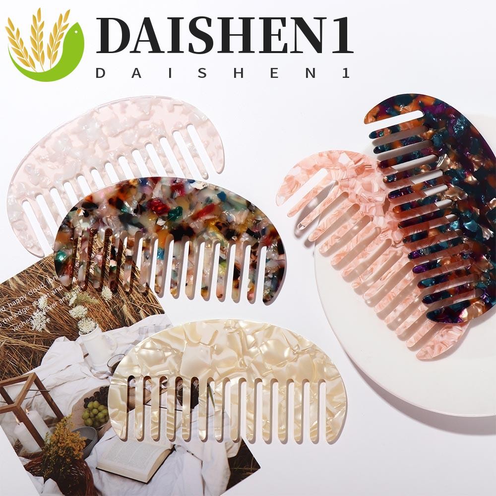 DAISHEN1 Acetate หวีผมออกแบบเกาหลีเครื่องมือร้านทําผมสีสันสดใส Anti-static แฟชั่นแปรงตัดผม