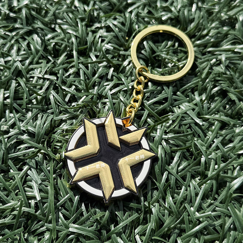 VCT ดอกไม้ไฟรอบพวงกุญแจโลหะจี้ Valorant Handmade คอสเพลย์