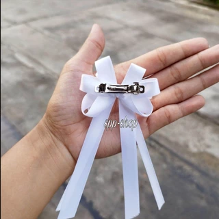 โบว์นักเรียน หลายแฉก ( ยกแผง 6 ชิ้น ) กิ๊บโบว์ กิ๊บสปริง ใส่ไปโรงเรียน งานสวยงาม ตรงปก