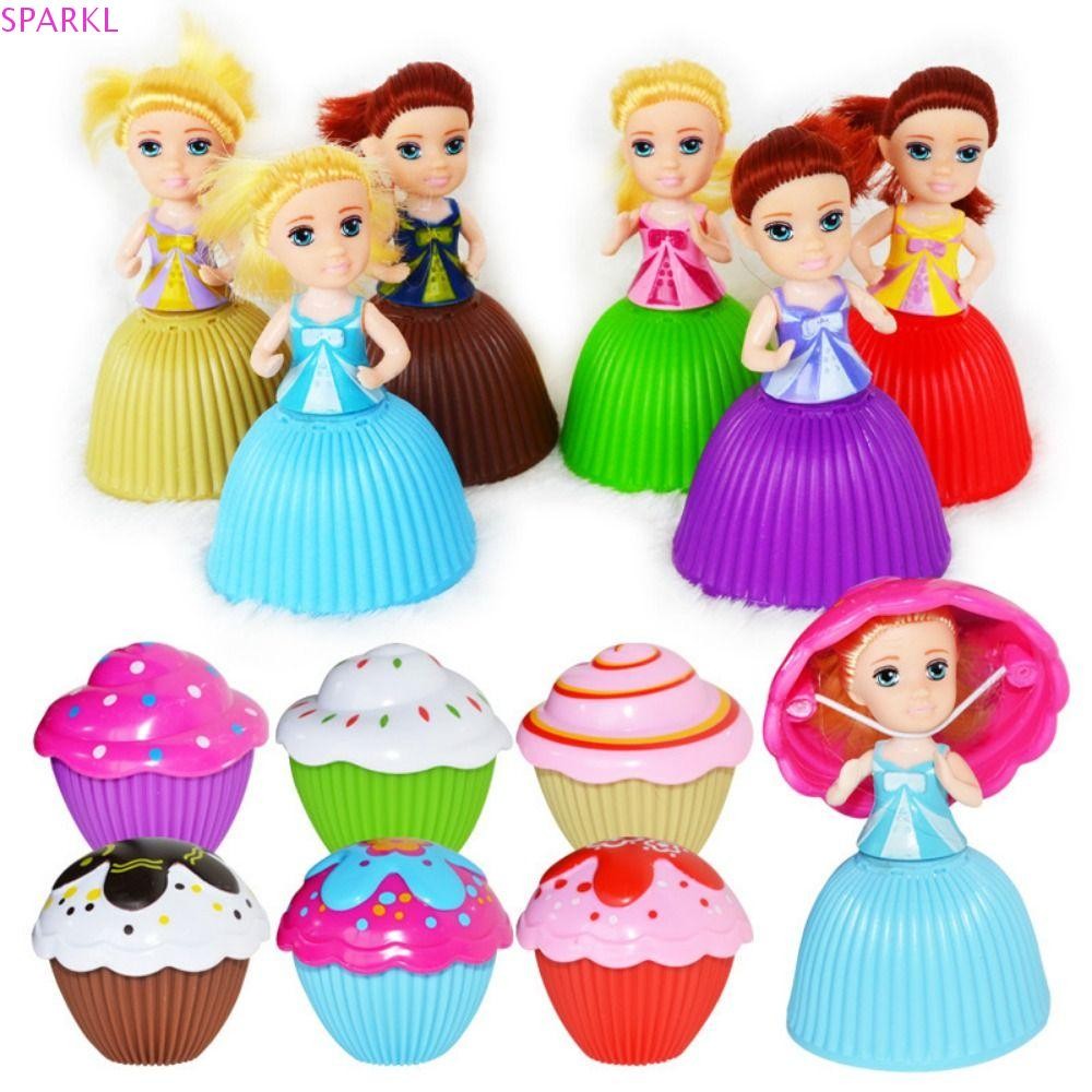 ตุ๊กตาเจ้าหญิงคัพเค้ก SPARKLENOVA, Cupcake เปลี่ยนตุ๊กตามินิคัพเค้กหอม,น่ารัก Play House Princess Mini ของเล่นเด็ก