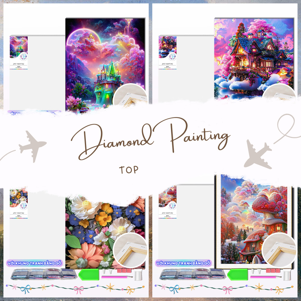 [Artisan] ทําง่าย ใส่ได้ทั้งผู้เริ่มต้นและเด็ก (40x50cm with Frame) 7068