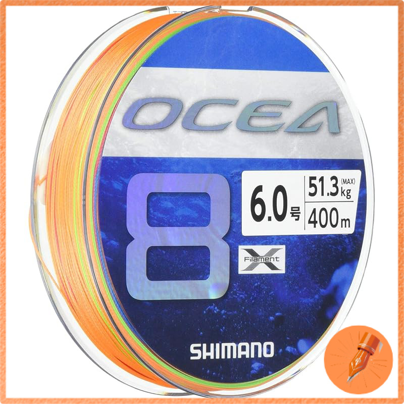 Shimano Ocea 8 Fishing Line 400m, 6.0号, 5 Colors, LD-A81S