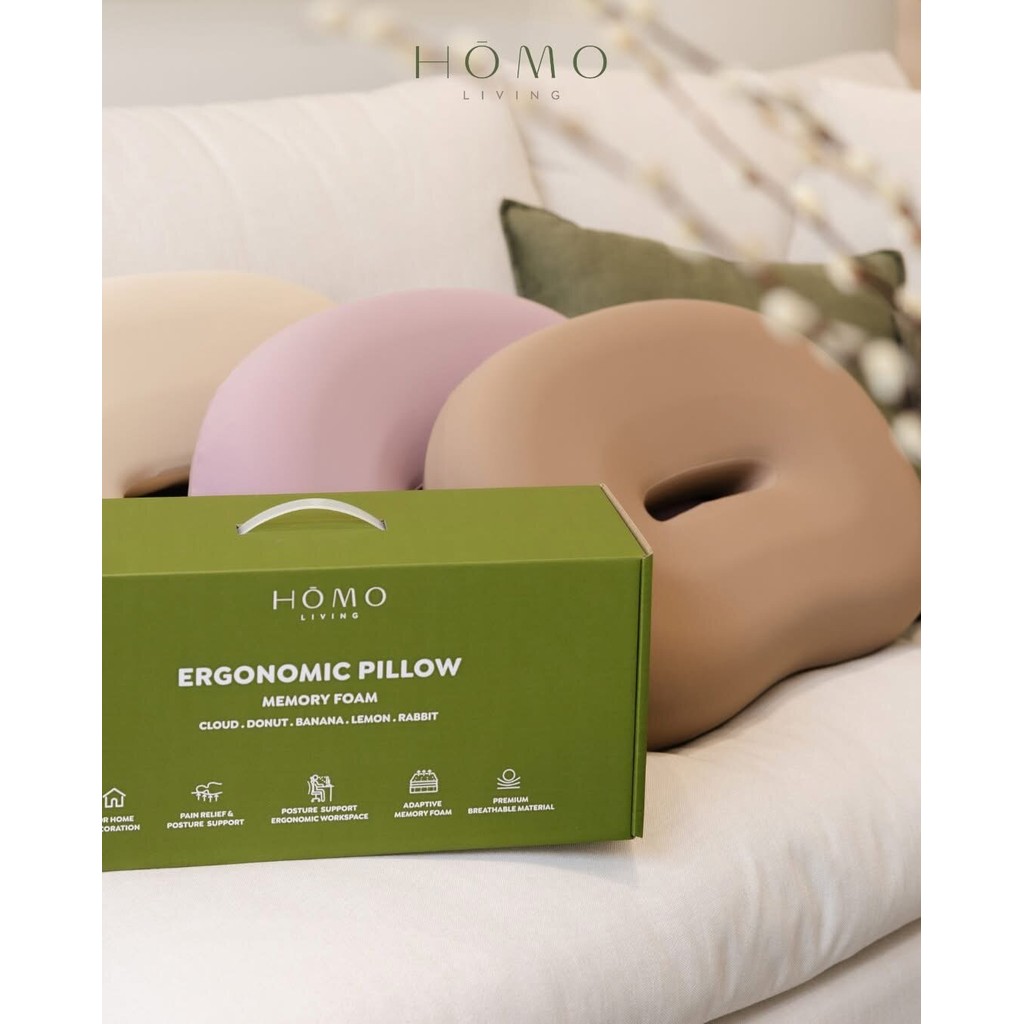 Homoliving Donut Pillow- Firm Suppprt หมอนสุขภาพโดนัทรุ่น Firm กระชับต้นคอลดการปวดเมื่อย รูปที่ 6