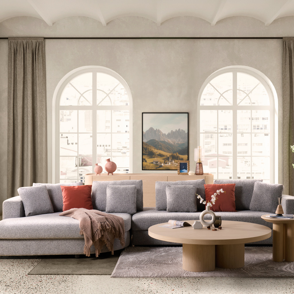 SB Design Square โซฟา รุ่น Bridgend - สีเทา (380x165x80 ซม.)  แบรนด์ SCHULTZ DESIGN