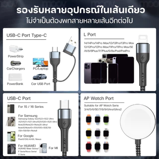 [ส่งไว] Moov CB10 สายชาร์จ Type C 5 in 1 Appel Watch Wireless Charge สายชาจ typ c สายชาร์ต