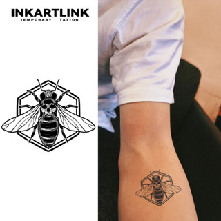 สติกเกอร์รอยสักชั่วคราว รูปผึ้ง กันน้ํา ติดทนนาน 15 วัน