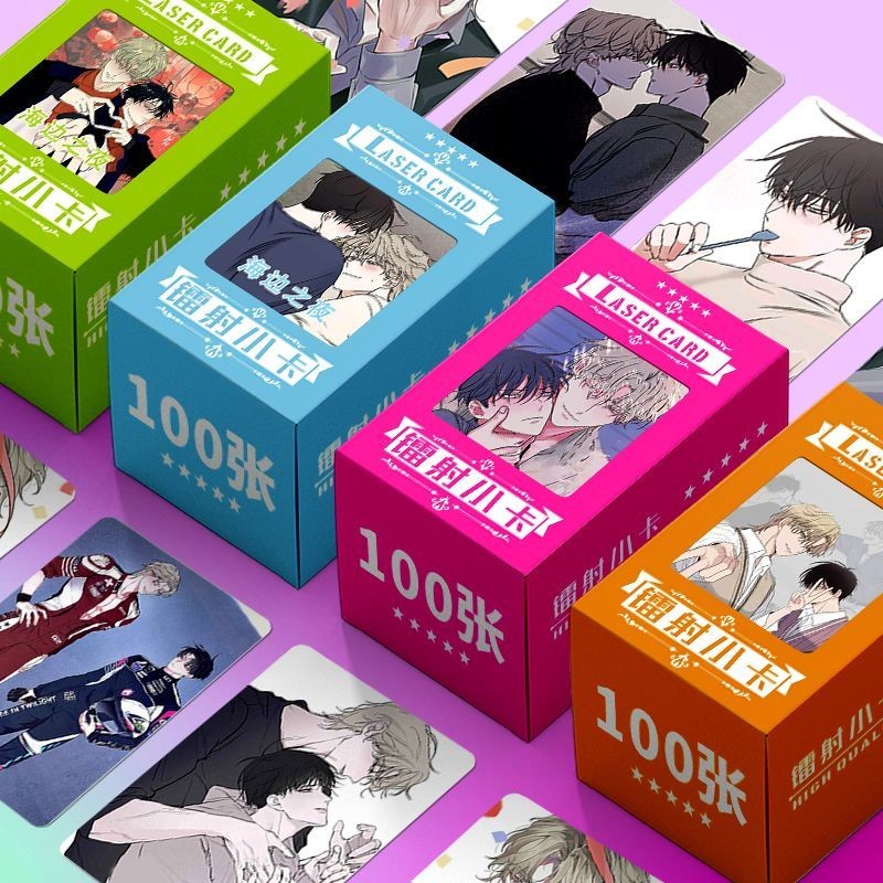 Low Tide in Twilight/Night by the Sea BL Manhwa Holographic การ์ด LOMO – ชุดการ์ดภาพมินิมังงะเกาหลีท